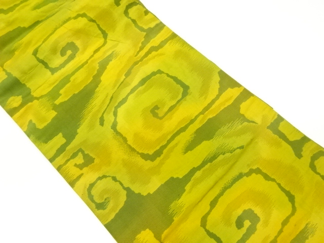 手織り紬渦模様織出し名古屋帯